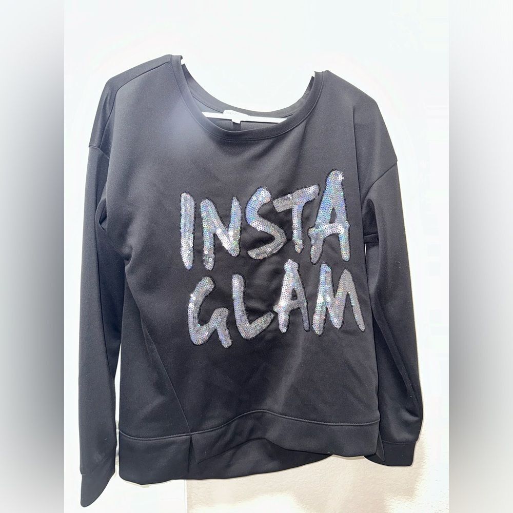 Juicy Couture Black Insta Glam Sequined Sweatshirt